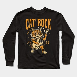 Cat rock Music Long Sleeve T-Shirt